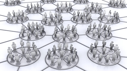 人型アイコンのネットワーク