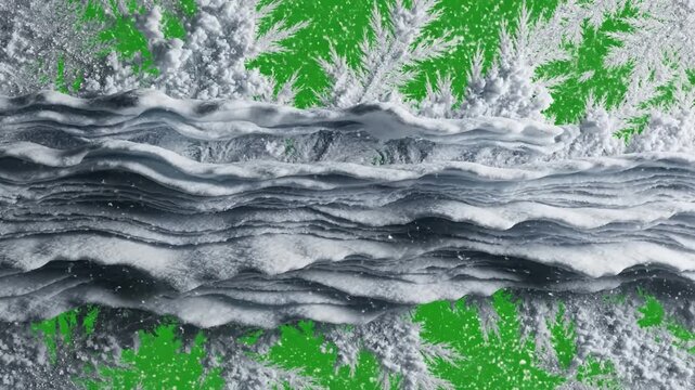 Green Screen freezing window glass horizontal animation time lapse fast frost process with ice and snow abstract 3d alpha mask 4k ultra hd 3840x2160 scene 2 distortion, overlay, glitch, static noise