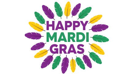 Obraz premium Mardi gras celebration sign isolated on transparent background