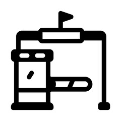 Obraz premium Line style icon depicting a checkpoint