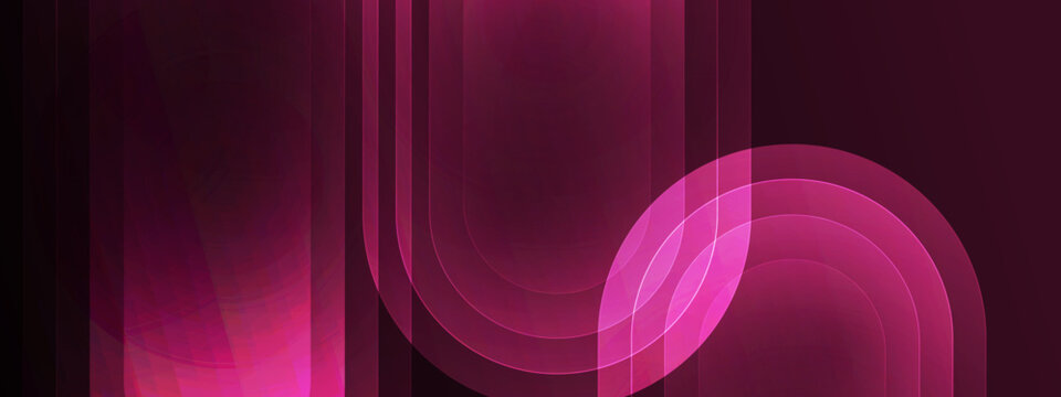 Vibrant pink and magenta tech background with glowing rounded lines