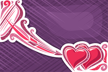 Vector greeting card for Valentine's Day