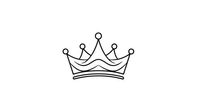 Line drawing of a crown on a white background with simple black lines and circular details.