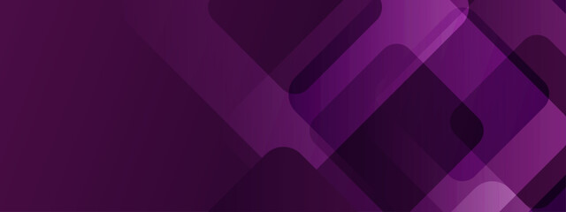 Obraz premium Sophisticated purple abstract background with overlapping transparent geometric square layers and deep violet gradients