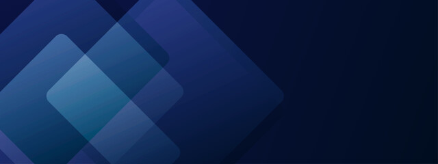Obraz premium Professional blue abstract background with modern geometric overlapping square elements and deep navy gradients