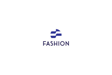 Letter F fashion wave minimalistic business logo 