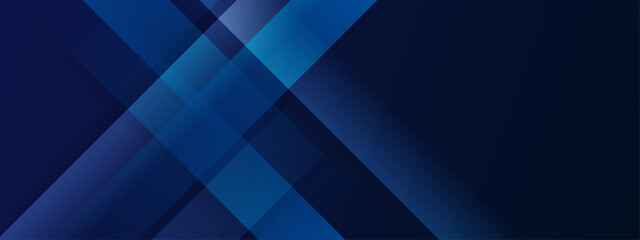 Obraz premium Professional navy blue overlapping shapes with subtle light rays