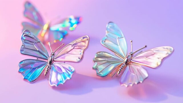 Iridescent Butterfly Art - A Symphony of Colors and Light.