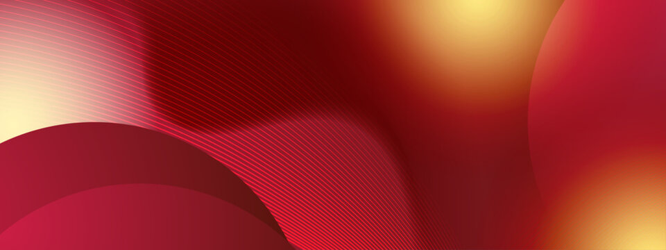 Premium red and gold background with elegant curves and glowing light for high-end business branding