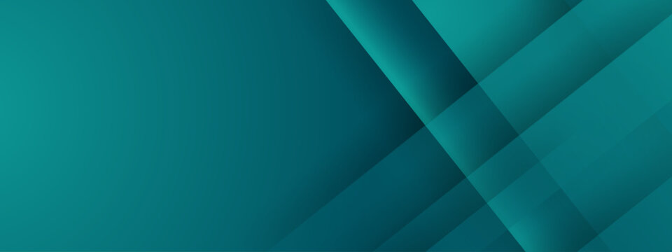 Professional teal abstract background featuring diagonal geometric layers and depth
