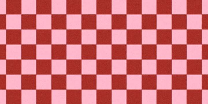 Seamless repeat pattern with ditsy hand drawn checkerboard in cotton candy pink and red. Soft pink and red checker for Valentines day, girls, cosmetics, teen projects and more