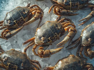 Crabs on Ice at Seafood Market