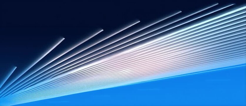 Abstract blue gradient sky stripe line modern minimal vdo loop background design with light wave diagonal pattern dynamic motion graphic clean backdrop for futuristic banner and presentation