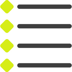 Fototapeta premium Unique Bulleted list Vector Icon