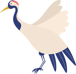 crane bird illustration