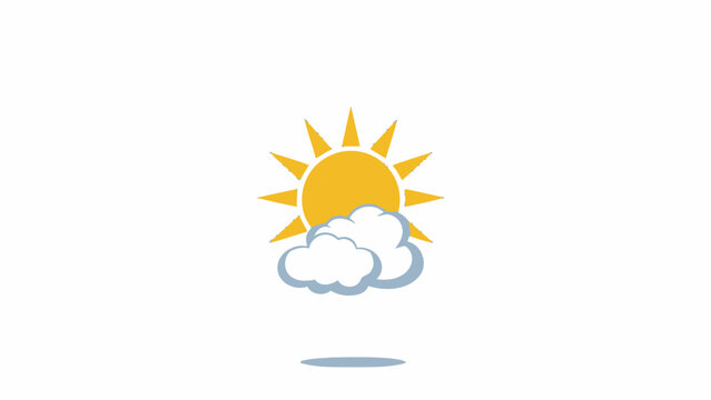Simple weather icon showing sun partially covered by a cloud.