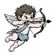 cute cupid - cartoon character - drawing (artwork 2)