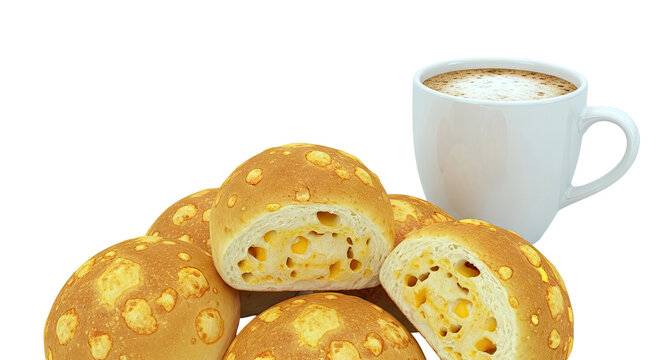 Cheese Rolls and Coffee Cup