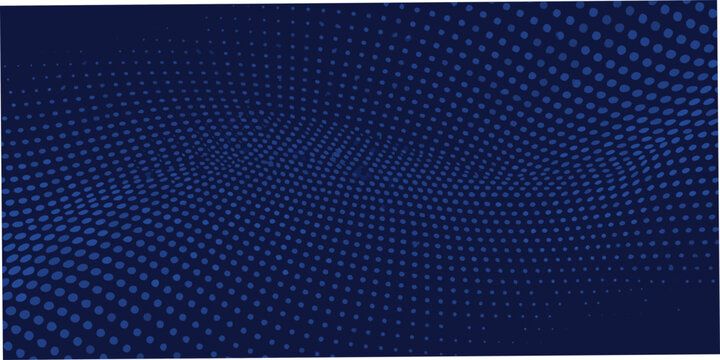 Abstract navy blue background with swirling halftone dot pattern effect
