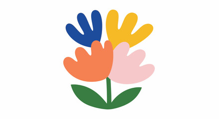 Fototapeta premium Colorful Simple Flower Bouquet