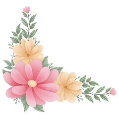 pink flower with leaves