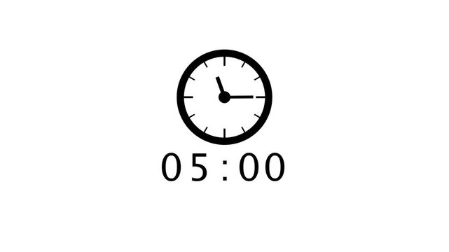 Counting 37 minutes clock animation. Timer clock animation. Spinning clock timer animation.