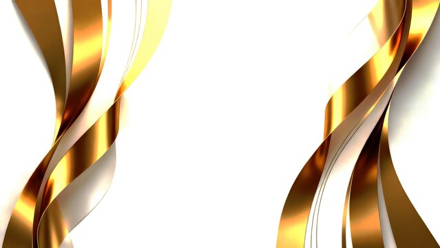 Vertical Gold Ribbon Abstract Background for Annual Report