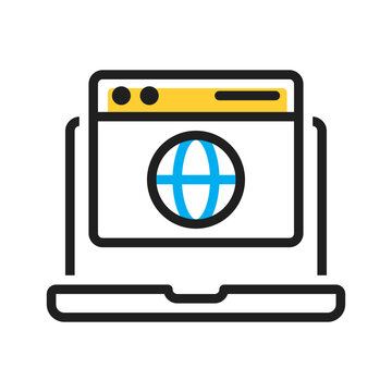 Vector multi color icon for Hyperlink connection