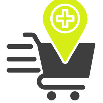 Online Health Shooping Icon