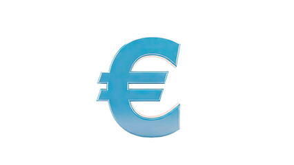 Obraz premium Blue 3D Euro Symbol