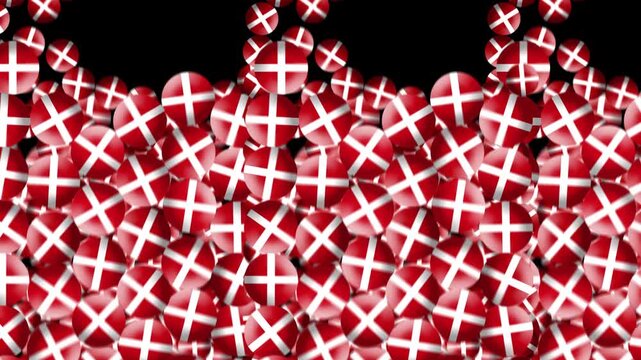 Denmark Flag Transition With Transparent Background