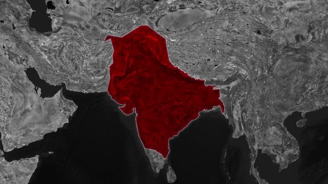 Mughal Empire Map Animation 1700 AD