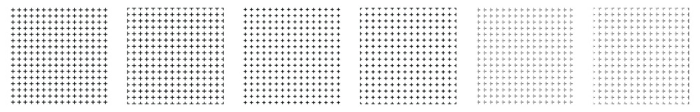 Black Plus Sign Pattern Vector Abstract Background Set.