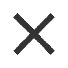 Obraz premium クレヨンで描いたようなバツ印