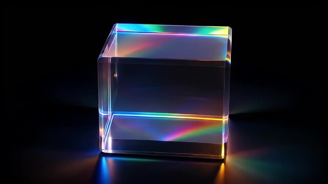 Prism Cube - Capturing Lights Dance in a Glass Block.