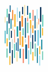 Obraz premium Abstract colorful vertical rectangles pattern on white background