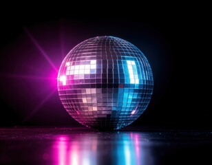 Obraz premium Neon Disco Ball