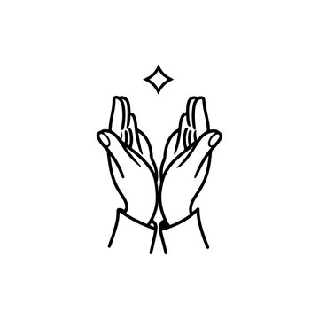 dua hands drawing easy