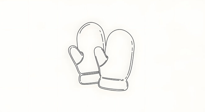 mitten outline drawing