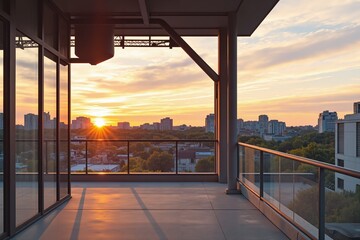 Fototapeta premium Rooftop Morning Silence 