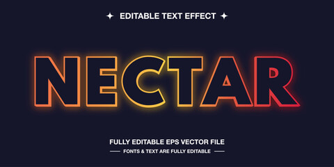 Nectar Editable Neon Gradient Text Effect © T-Artist Studio
