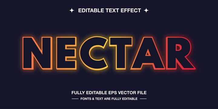 Nectar Editable Neon Gradient Text Effect