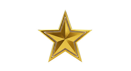 Obraz premium Golden Five-Pointed Star