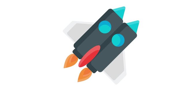 Icon of a rocket in vector format, costing 1 credit, which is $1 USD.