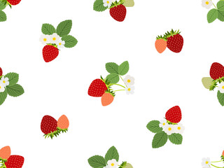 イチゴのシームレスパターン　A-2
