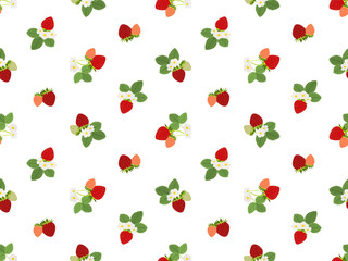 イチゴのシームレスパターン　A-2'