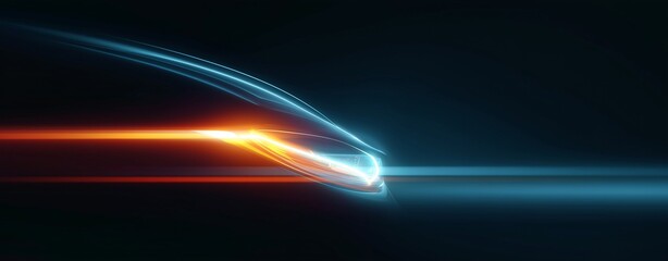 Dynamic Abstract Energy Flow: A vibrant composition of flowing energy trails, captured in a mesmerizing dance of light, creating a dynamic visual experience. 