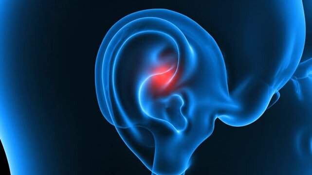Ear Pain Medical Concept Animation.