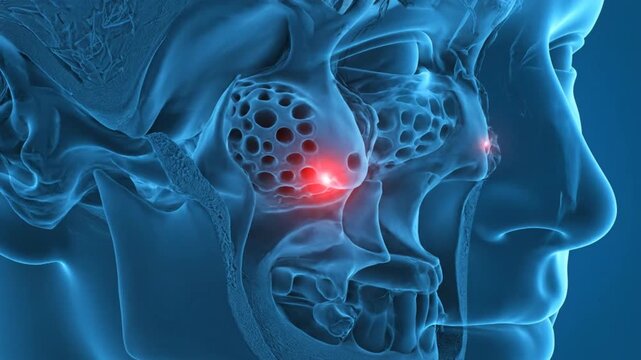 Ear Infection Medical Illustration Animation.