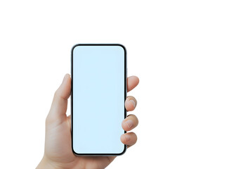 Smartphone In Human Hand Showing Blank Screen Mockup PNG Image